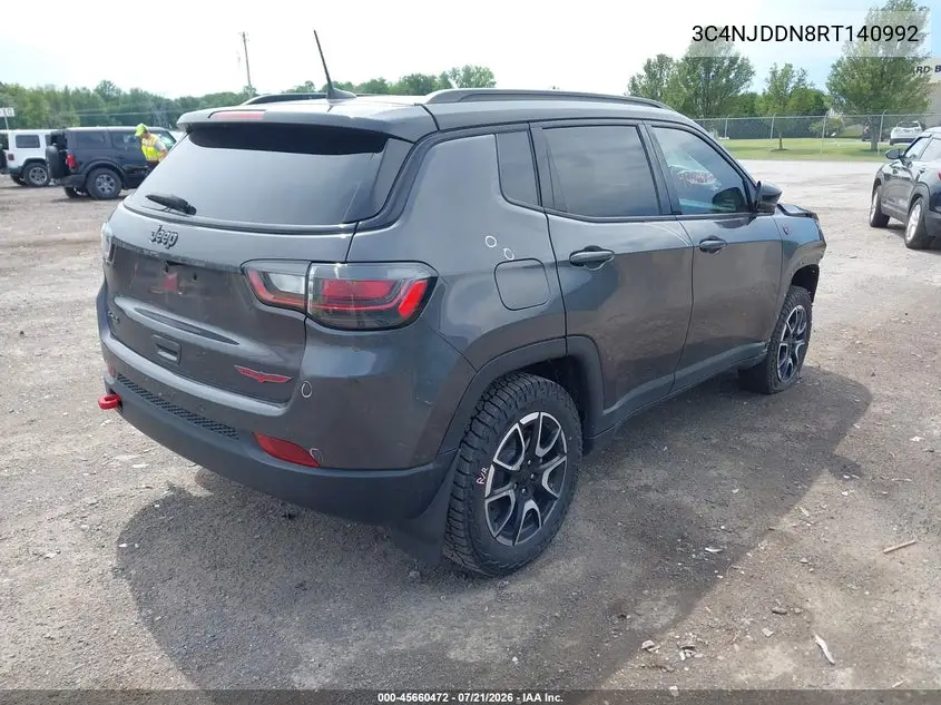 2024 Jeep Compass Trailhawk 4X4 VIN: 3C4NJDDN8RT140992 Lot: 45660472