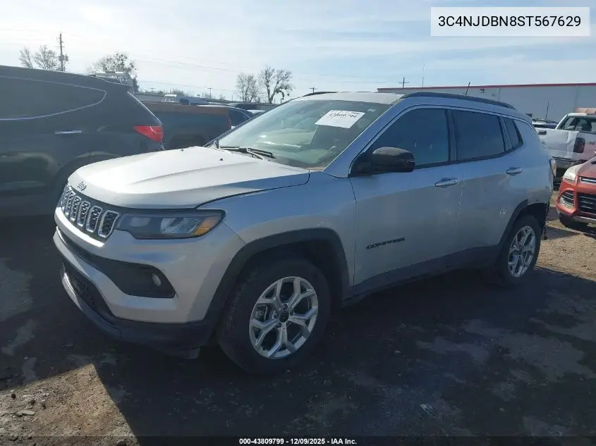 3C4NJDBN8ST567629 2025 Jeep Compass Latitude 4X4