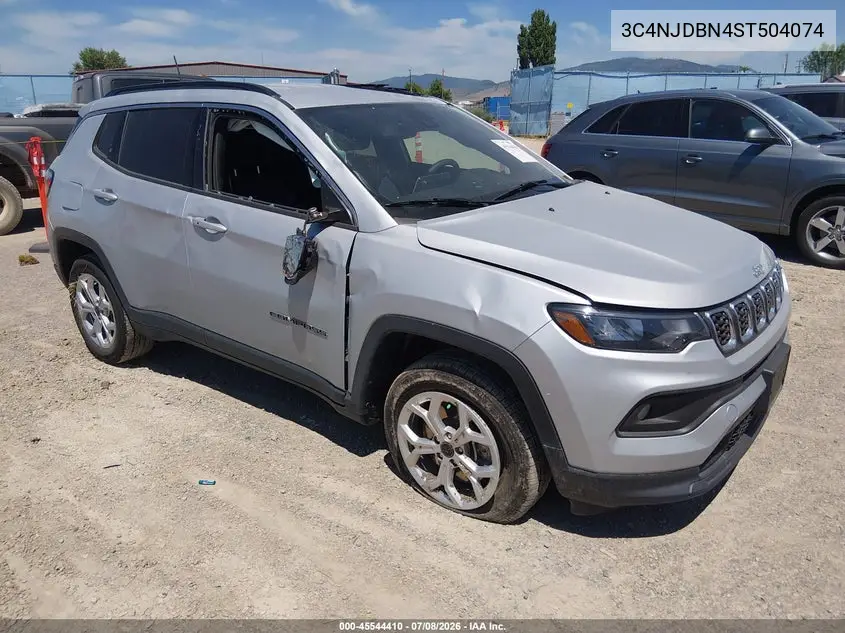 2025 Jeep Compass Latitude 4X4 VIN: 3C4NJDBN4ST504074 Lot: 45544410