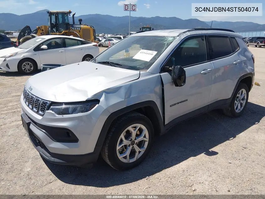 2025 Jeep Compass Latitude 4X4 VIN: 3C4NJDBN4ST504074 Lot: 45544410