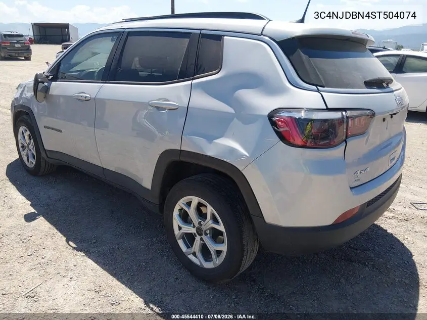 2025 Jeep Compass Latitude 4X4 VIN: 3C4NJDBN4ST504074 Lot: 45544410