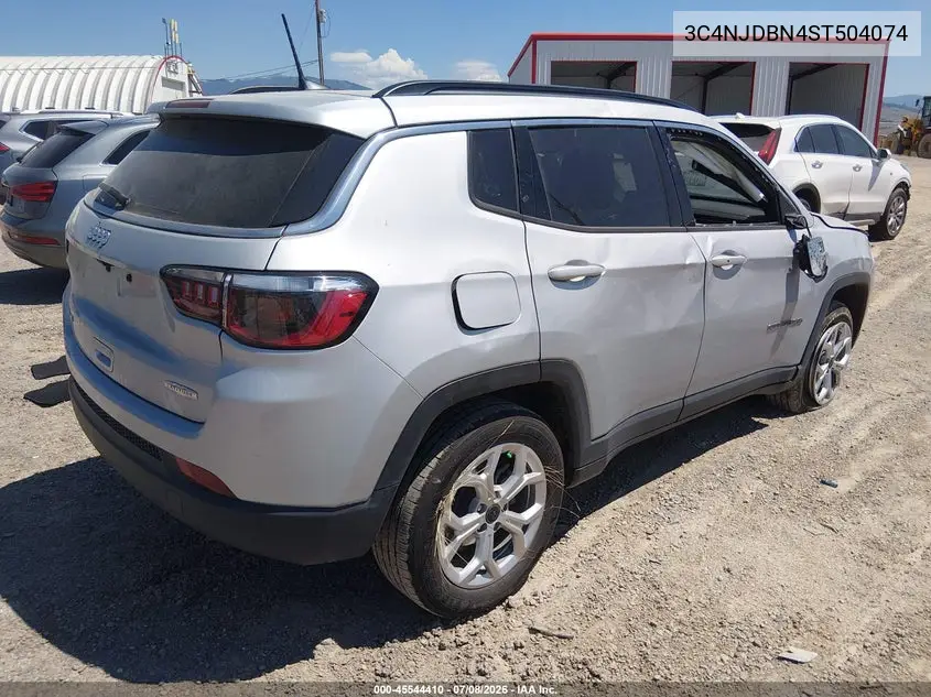 2025 Jeep Compass Latitude 4X4 VIN: 3C4NJDBN4ST504074 Lot: 45544410