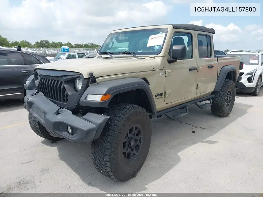 2020 Jeep Gladiator Sport VIN: 1C6HJTAG4LL157800 Lot: 56845916