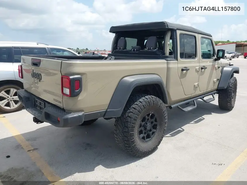 2020 Jeep Gladiator Sport VIN: 1C6HJTAG4LL157800 Lot: 56845916