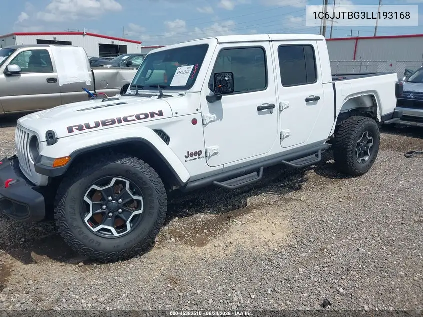 2020 Jeep Gladiator Rubicon 4X4 VIN: 1C6JJTBG3LL193168 Lot: 45382510