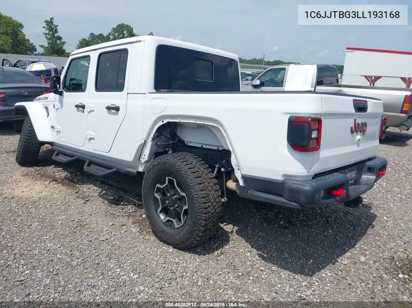 2020 Jeep Gladiator Rubicon 4X4 VIN: 1C6JJTBG3LL193168 Lot: 45382510