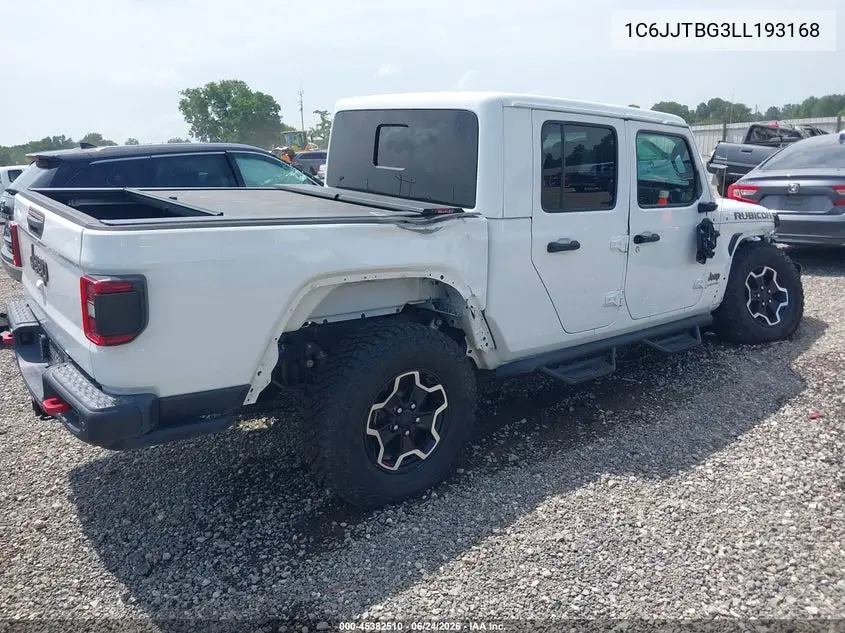 2020 Jeep Gladiator Rubicon 4X4 VIN: 1C6JJTBG3LL193168 Lot: 45382510