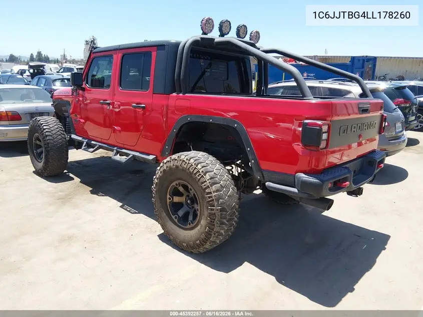 2020 Jeep Gladiator Rubicon 4X4 VIN: 1C6JJTBG4LL178260 Lot: 45392257