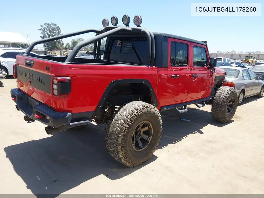 2020 Jeep Gladiator Rubicon 4X4 VIN: 1C6JJTBG4LL178260 Lot: 45392257