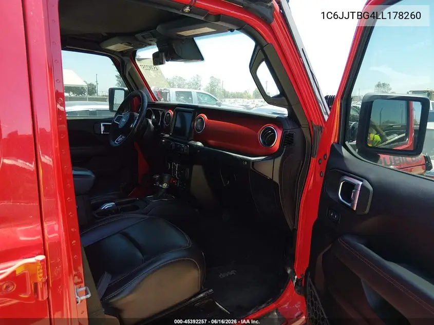 2020 Jeep Gladiator Rubicon 4X4 VIN: 1C6JJTBG4LL178260 Lot: 45392257