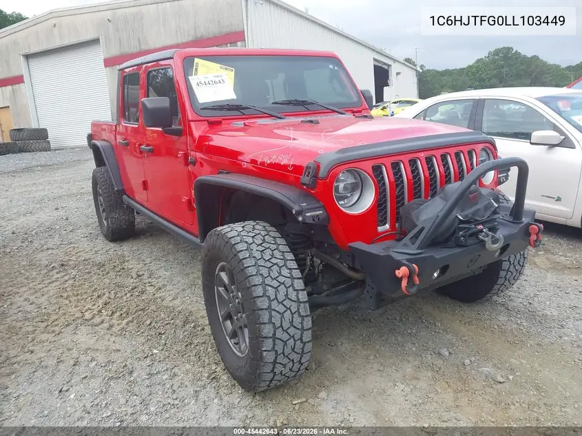 2020 Jeep Gladiator Overland 4X4 VIN: 1C6HJTFG0LL103449 Lot: 45442643