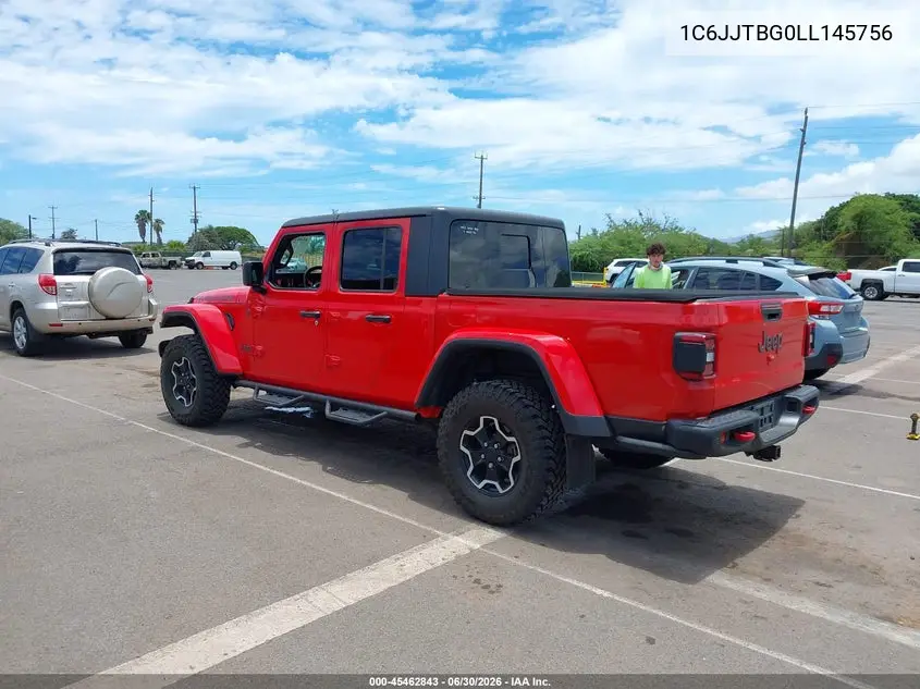 2020 Jeep Gladiator Rubicon 4X4 VIN: 1C6JJTBG0LL145756 Lot: 45462843