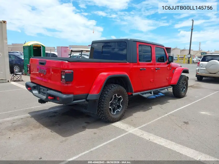 2020 Jeep Gladiator Rubicon 4X4 VIN: 1C6JJTBG0LL145756 Lot: 45462843