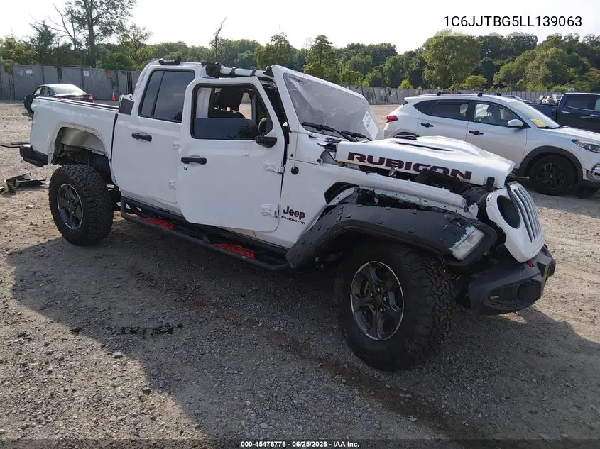 2020 Jeep Gladiator Rubicon 4X4 VIN: 1C6JJTBG5LL139063 Lot: 45476778