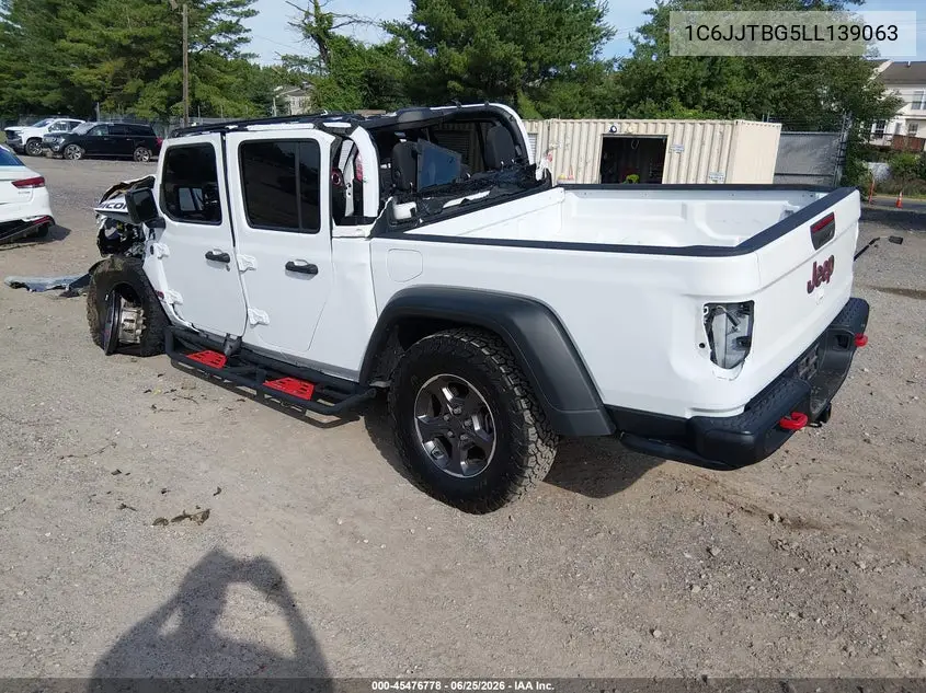2020 Jeep Gladiator Rubicon 4X4 VIN: 1C6JJTBG5LL139063 Lot: 45476778