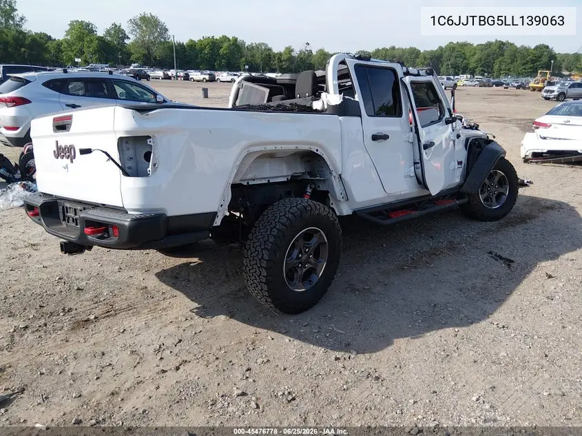 2020 Jeep Gladiator Rubicon 4X4 VIN: 1C6JJTBG5LL139063 Lot: 45476778