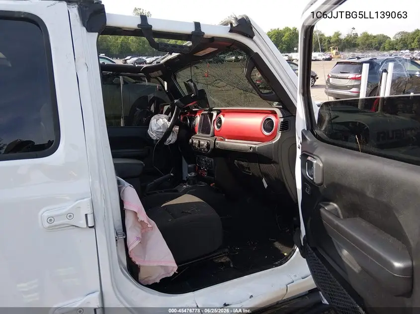 2020 Jeep Gladiator Rubicon 4X4 VIN: 1C6JJTBG5LL139063 Lot: 45476778