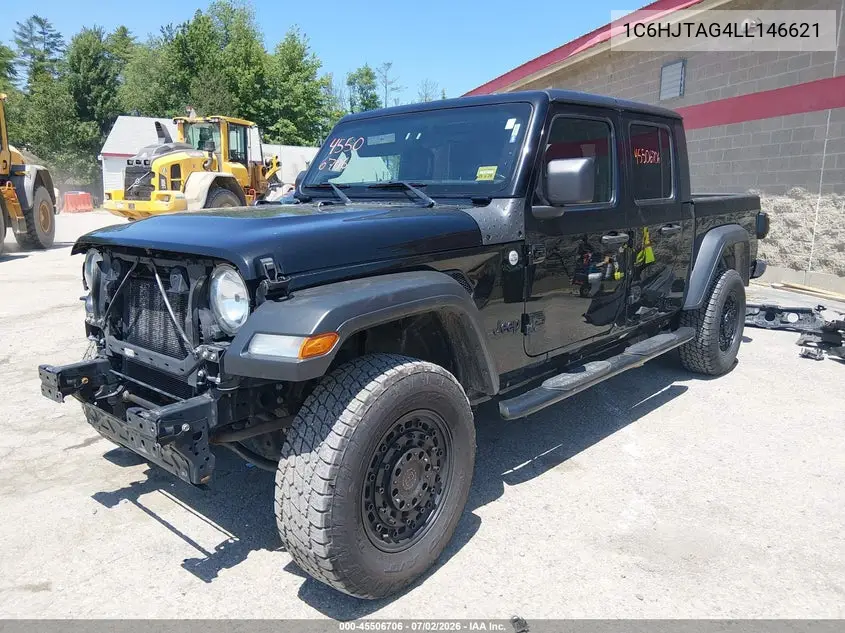 2020 Jeep Gladiator Sport S 4X4 VIN: 1C6HJTAG4LL146621 Lot: 45506706