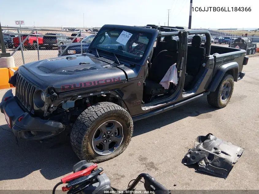 2020 Jeep Gladiator Rubicon 4X4 VIN: 1C6JJTBG6LL184366 Lot: 45517626