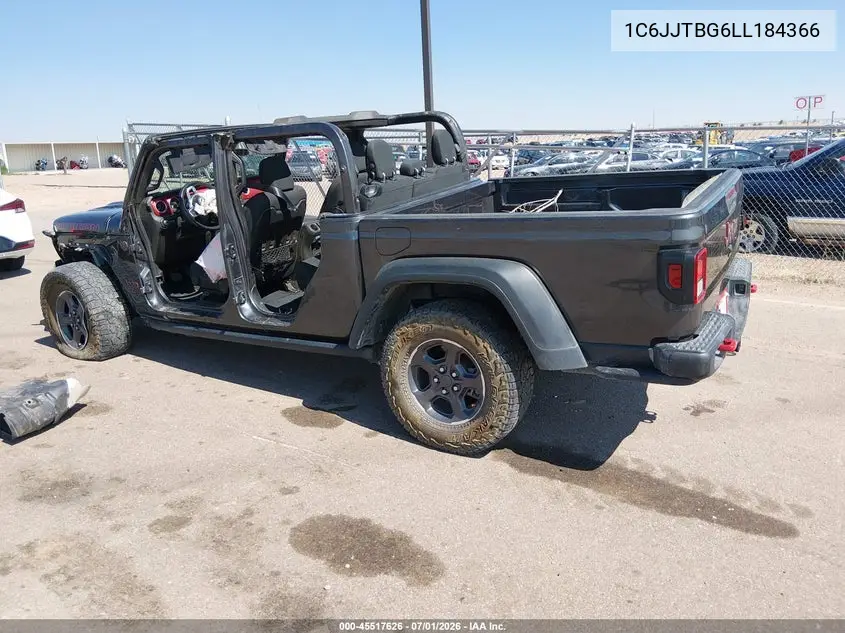 2020 Jeep Gladiator Rubicon 4X4 VIN: 1C6JJTBG6LL184366 Lot: 45517626