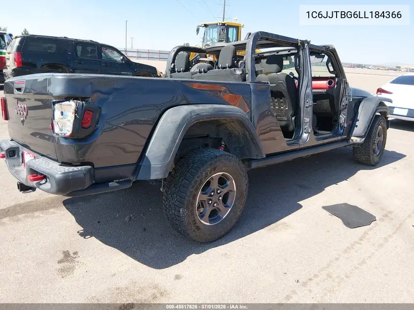 2020 Jeep Gladiator Rubicon 4X4 VIN: 1C6JJTBG6LL184366 Lot: 45517626