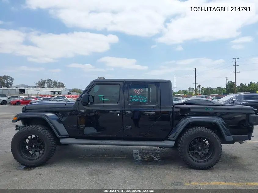 2020 Jeep Gladiator Altitude 4X4 VIN: 1C6HJTAG8LL214791 Lot: 45517683