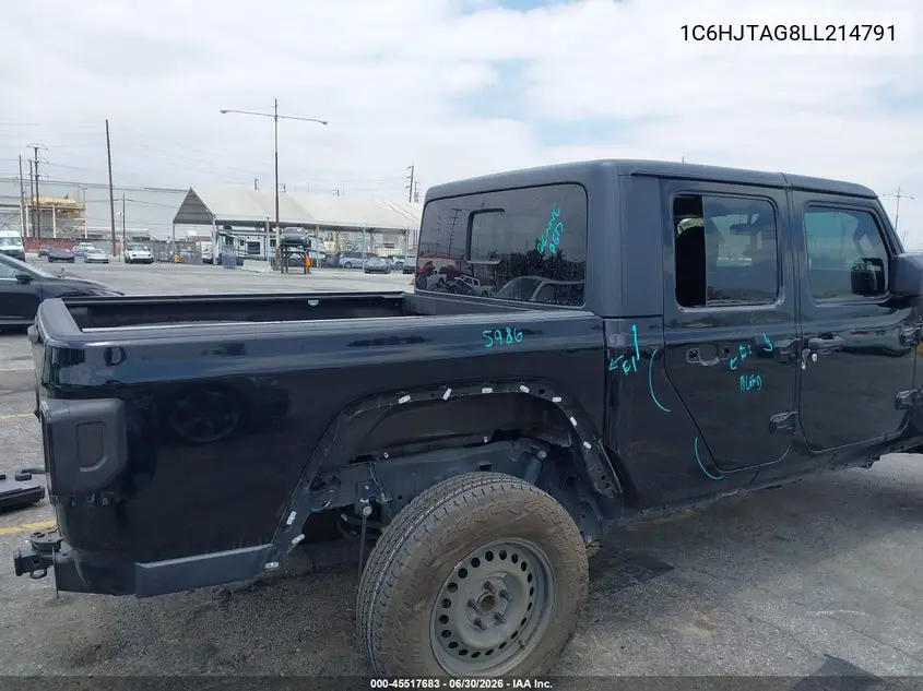 2020 Jeep Gladiator Altitude 4X4 VIN: 1C6HJTAG8LL214791 Lot: 45517683