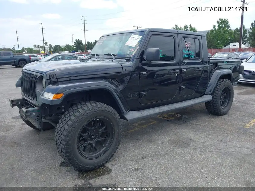 2020 Jeep Gladiator Altitude 4X4 VIN: 1C6HJTAG8LL214791 Lot: 45517683