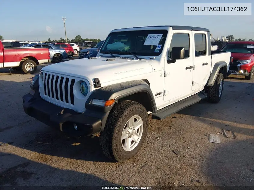 2020 Jeep Gladiator Sport S 4X4 VIN: 1C6HJTAG3LL174362 Lot: 45550507