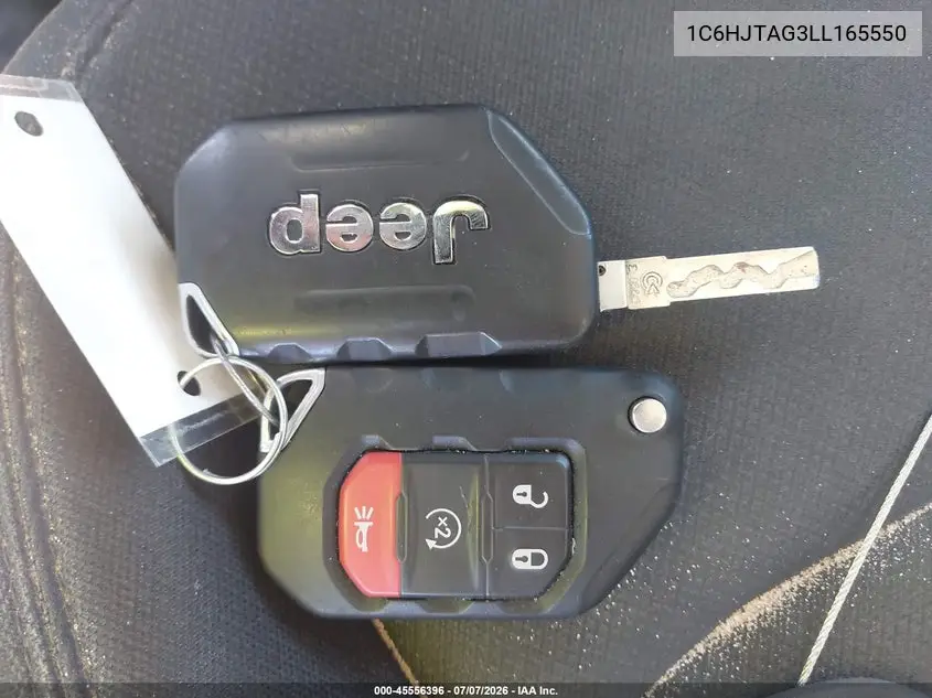 2020 Jeep Gladiator Sport S 4X4 VIN: 1C6HJTAG3LL165550 Lot: 45556396