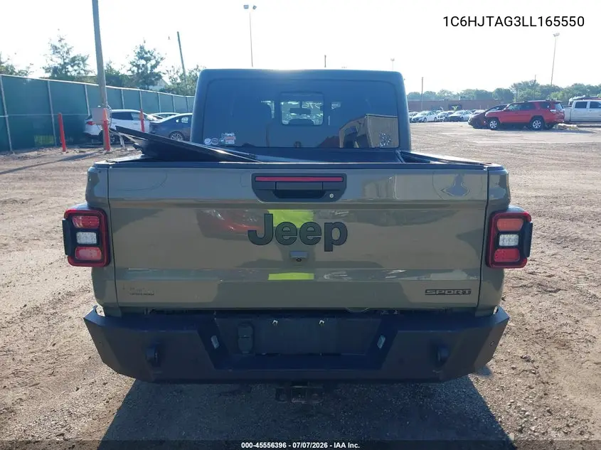 2020 Jeep Gladiator Sport S 4X4 VIN: 1C6HJTAG3LL165550 Lot: 45556396