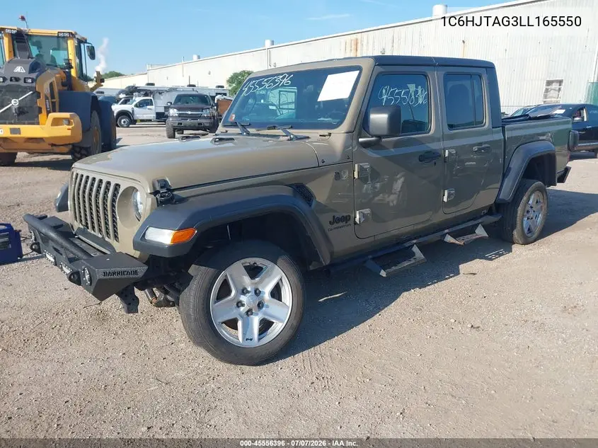 2020 Jeep Gladiator Sport S 4X4 VIN: 1C6HJTAG3LL165550 Lot: 45556396