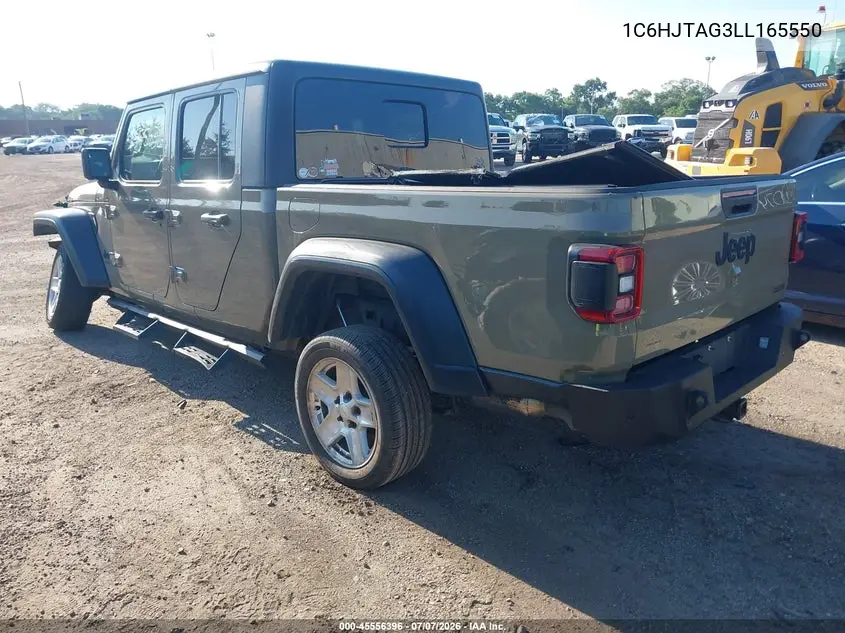 2020 Jeep Gladiator Sport S 4X4 VIN: 1C6HJTAG3LL165550 Lot: 45556396