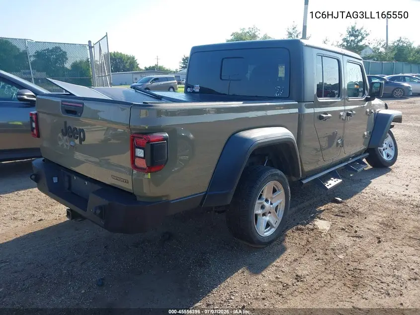 2020 Jeep Gladiator Sport S 4X4 VIN: 1C6HJTAG3LL165550 Lot: 45556396