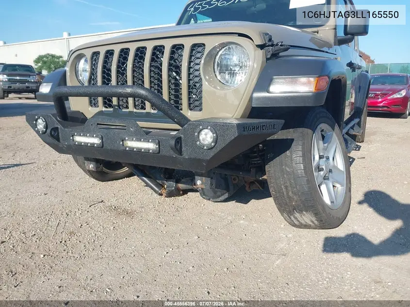 2020 Jeep Gladiator Sport S 4X4 VIN: 1C6HJTAG3LL165550 Lot: 45556396
