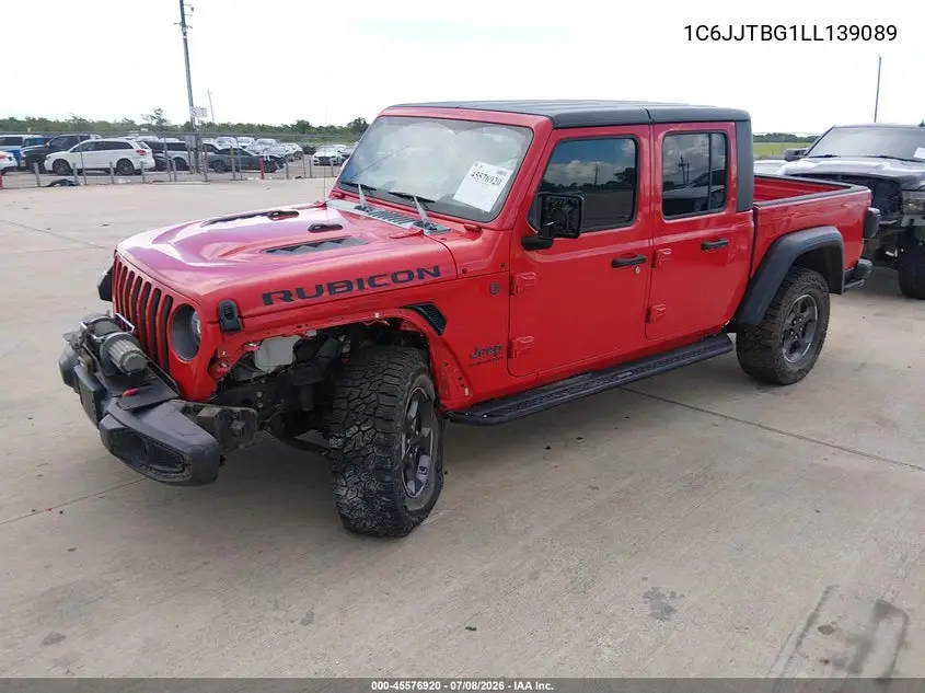 2020 Jeep Gladiator Rubicon 4X4 VIN: 1C6JJTBG1LL139089 Lot: 45576920