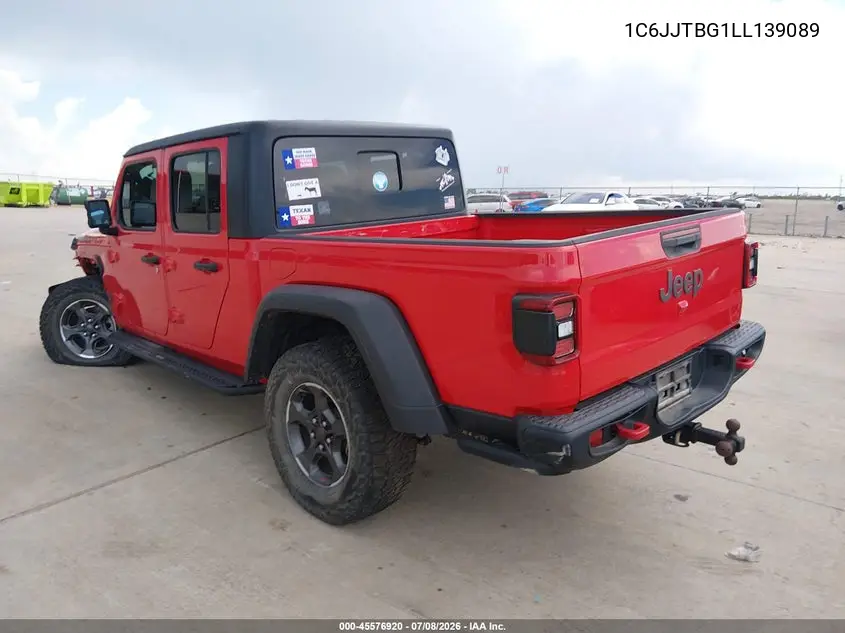 2020 Jeep Gladiator Rubicon 4X4 VIN: 1C6JJTBG1LL139089 Lot: 45576920