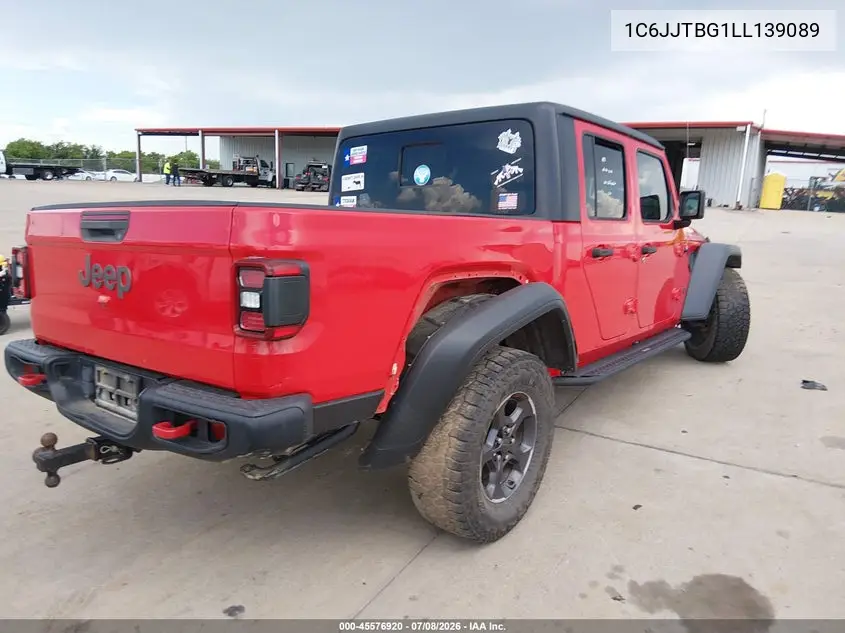 2020 Jeep Gladiator Rubicon 4X4 VIN: 1C6JJTBG1LL139089 Lot: 45576920