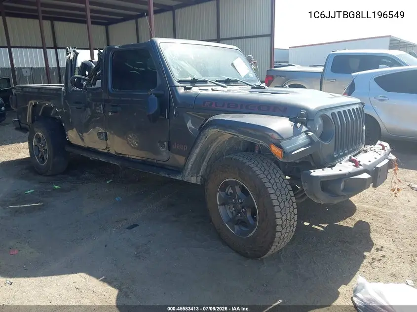 2020 Jeep Gladiator Rubicon 4X4 VIN: 1C6JJTBG8LL196549 Lot: 45583413