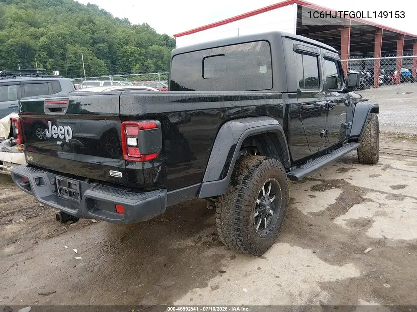 2020 Jeep Gladiator Overland 4X4 VIN: 1C6HJTFG0LL149153 Lot: 45592841