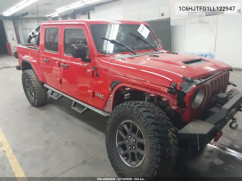 2020 Jeep Gladiator Overland 4X4 VIN: 1C6HJTFG1LL122947 Lot: 45593809