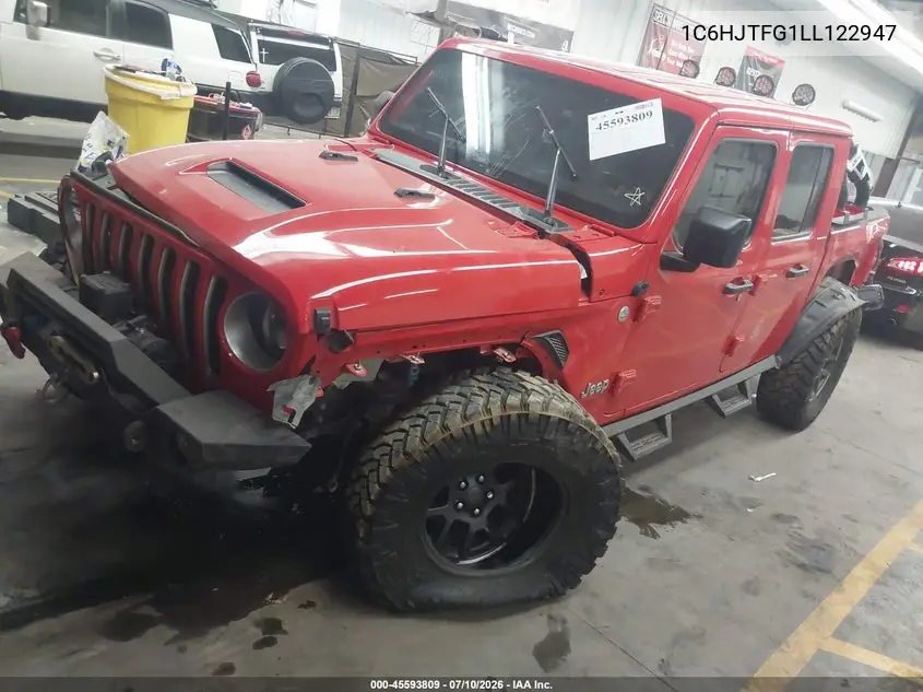 2020 Jeep Gladiator Overland 4X4 VIN: 1C6HJTFG1LL122947 Lot: 45593809