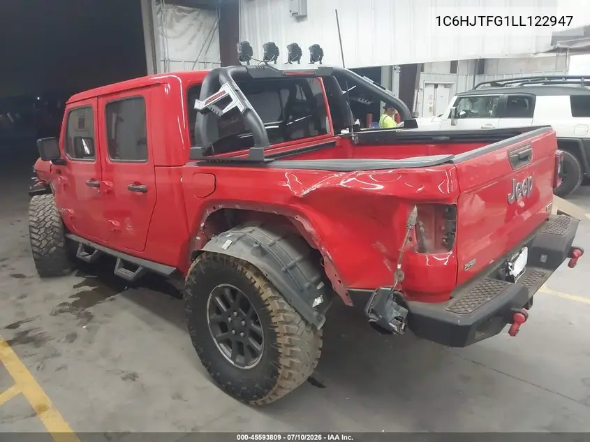2020 Jeep Gladiator Overland 4X4 VIN: 1C6HJTFG1LL122947 Lot: 45593809