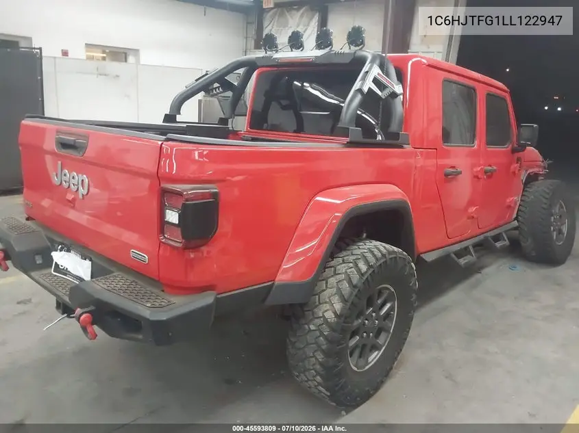2020 Jeep Gladiator Overland 4X4 VIN: 1C6HJTFG1LL122947 Lot: 45593809