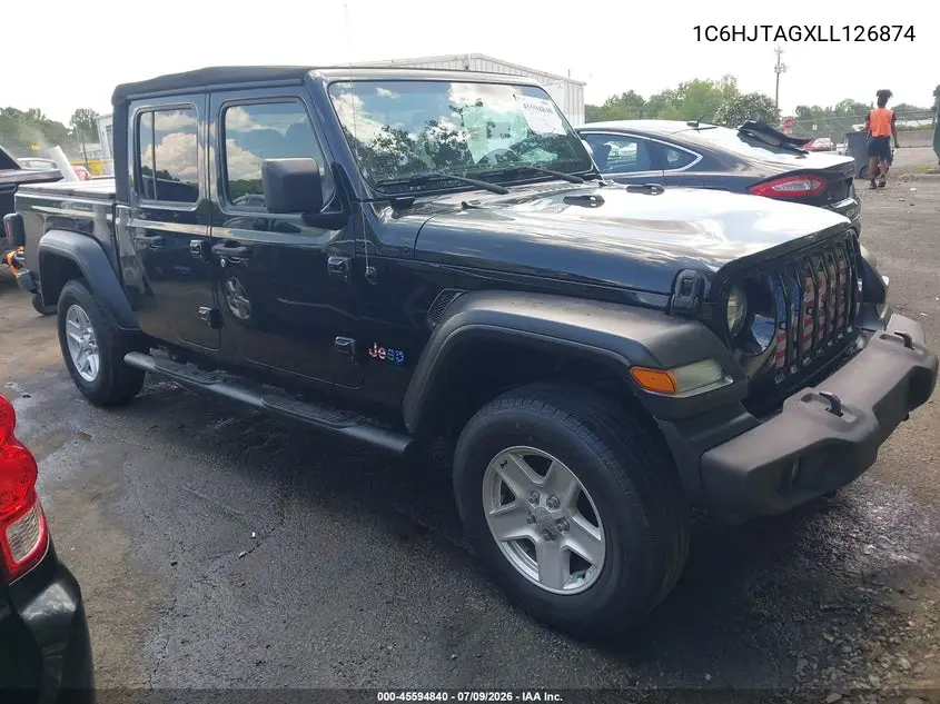 2020 Jeep Gladiator Sport S 4X4 VIN: 1C6HJTAGXLL126874 Lot: 45594840