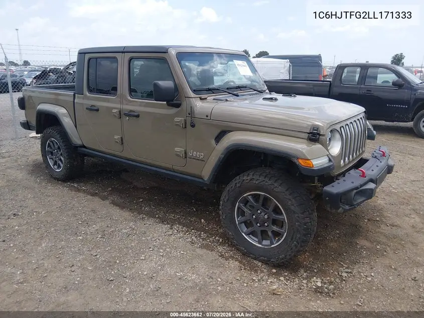 2020 Jeep Gladiator Overland 4X4 VIN: 1C6HJTFG2LL171333 Lot: 45623662
