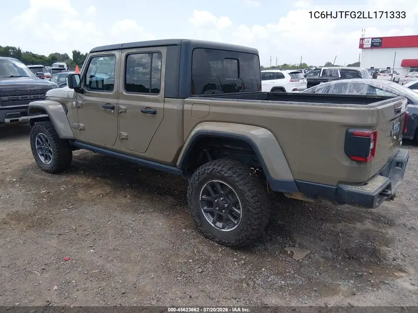 2020 Jeep Gladiator Overland 4X4 VIN: 1C6HJTFG2LL171333 Lot: 45623662