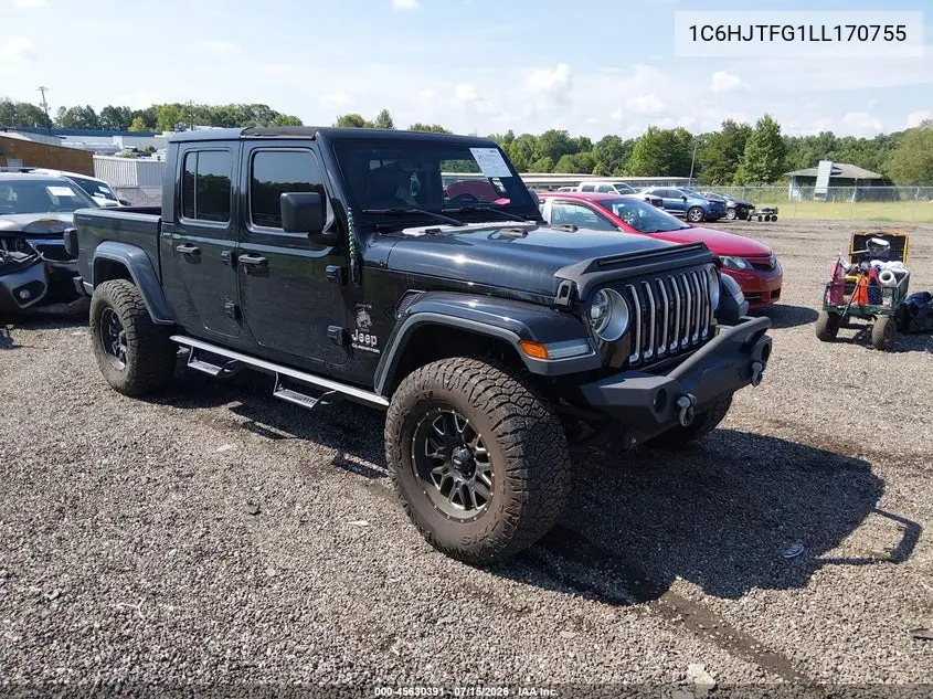 2020 Jeep Gladiator Overland 4X4 VIN: 1C6HJTFG1LL170755 Lot: 45630391