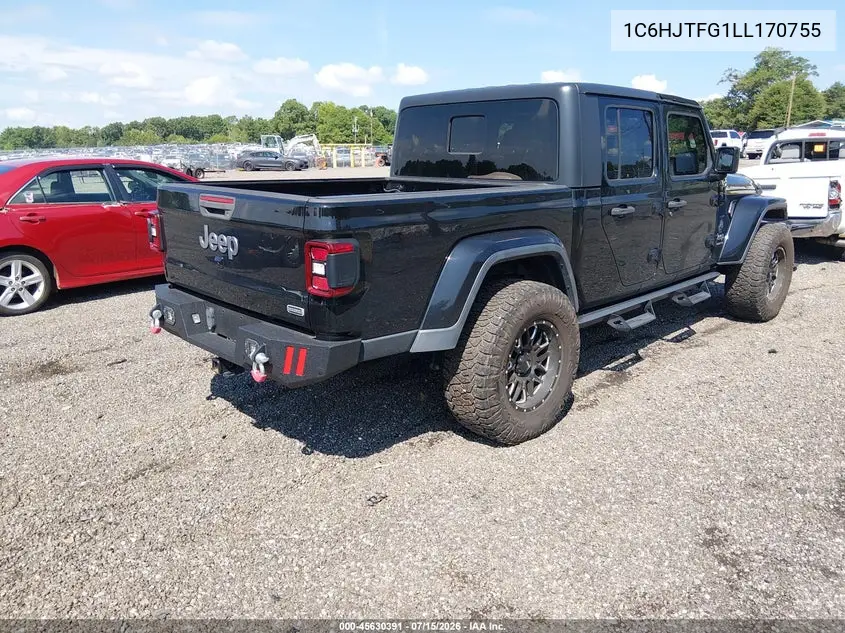 2020 Jeep Gladiator Overland 4X4 VIN: 1C6HJTFG1LL170755 Lot: 45630391