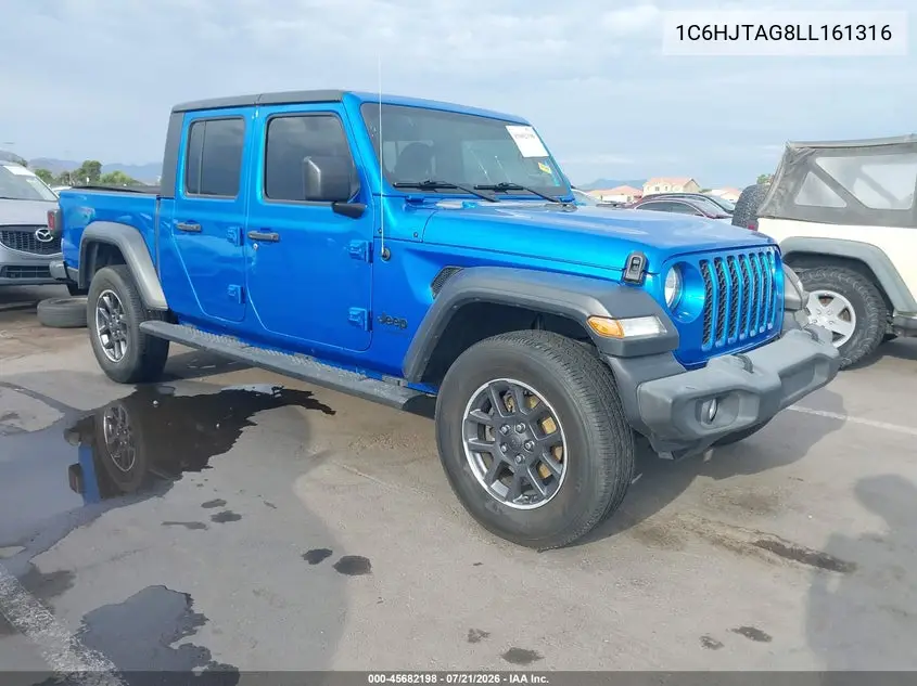 2020 Jeep Gladiator Sport S 4X4 VIN: 1C6HJTAG8LL161316 Lot: 45682198
